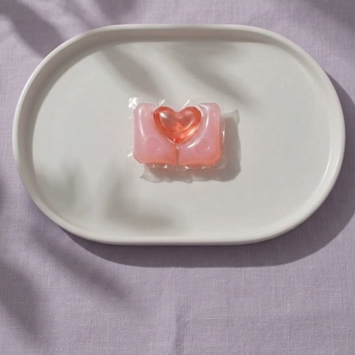 30 3-in-1 Heart Laundry Pods – Sweet Peach Scent