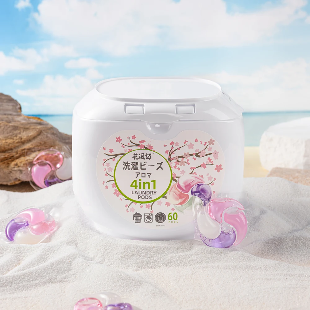 60 4-in-1 Laundry Pods – Sakura Blossom Scent
